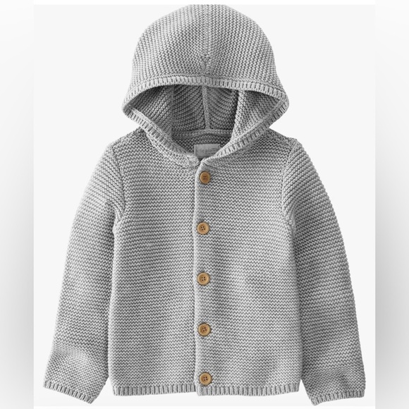 Carter's Other - EUC Little Planet by Carter's Baby Organic Signature Stitch Cardigan Grey 9M